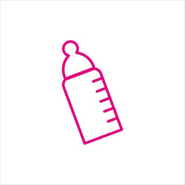 Bebek maması ikonu vektörlü şişe