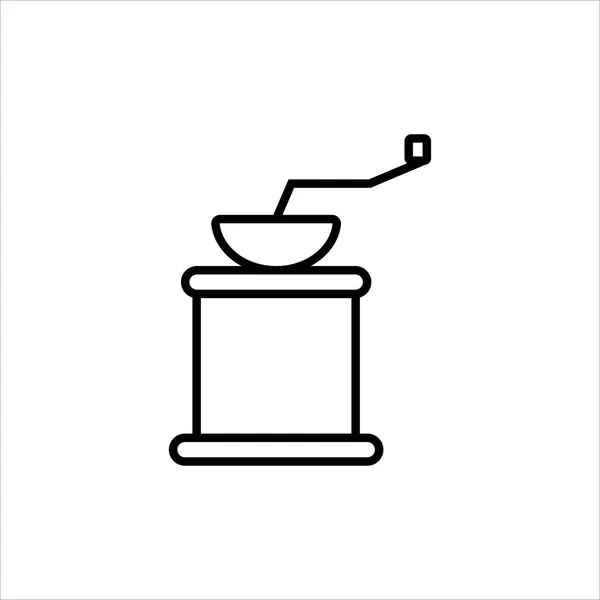 Molinillo Café Icono Vector Símbolo Ilustración — Vector de stock