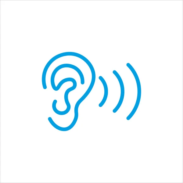 Ear Hearing Icon Vector Illustration Symbol — Stock Vector