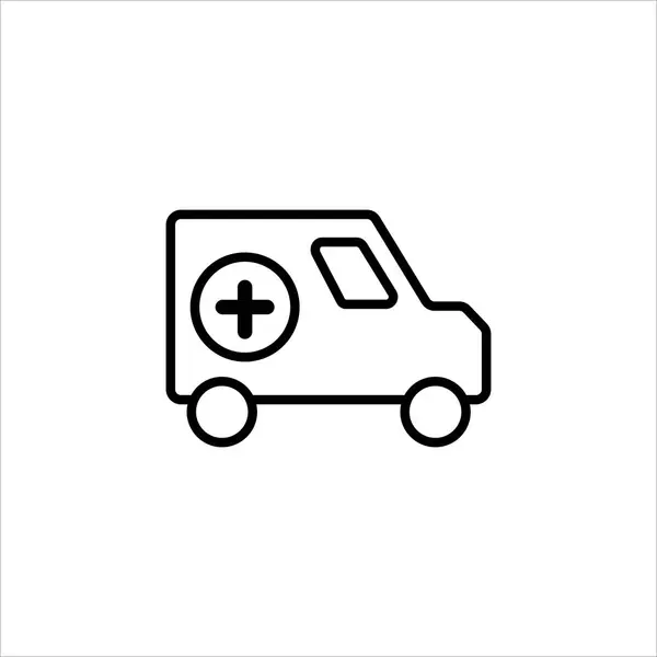 Icono Ambulancia Vector Símbolo Ilustración — Vector de stock