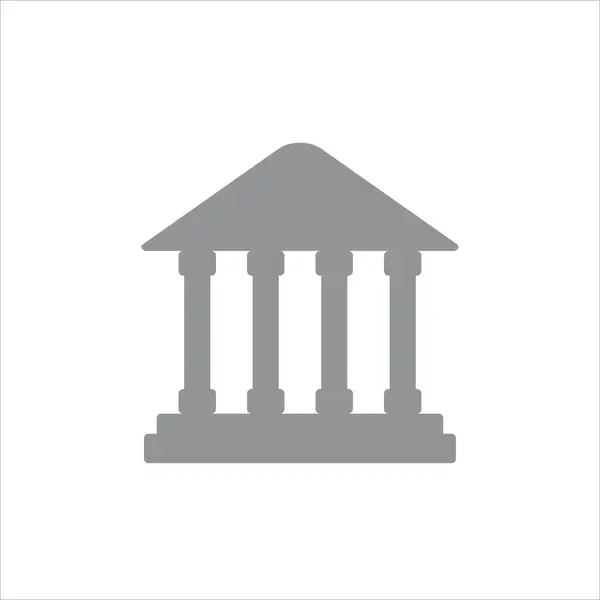 Banka binası simgesi vektör illüstrasyon sembolü