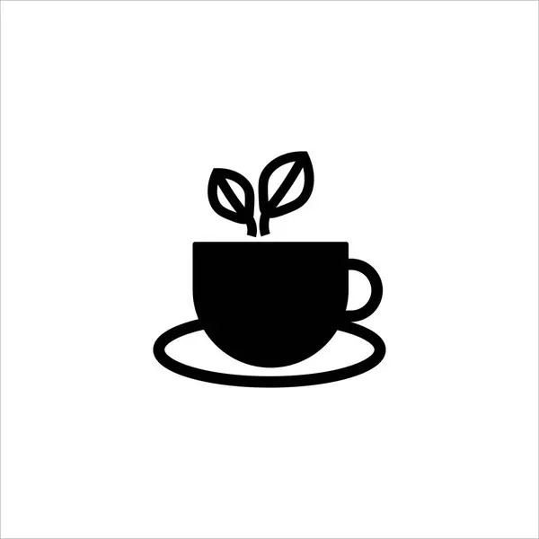 Чашка Символом Векторной Иллюстрации Травяного Чая — стоковый вектор