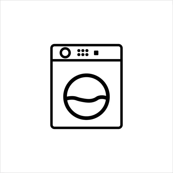 Icono Lavadora Vector Símbolo Ilustración — Vector de stock