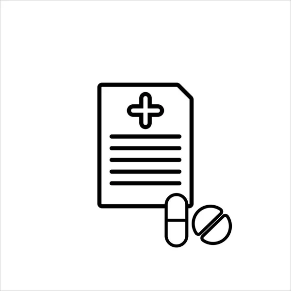 Rezept Für Medikamente Symbol Vektor Illustration Symbol — Stockvektor