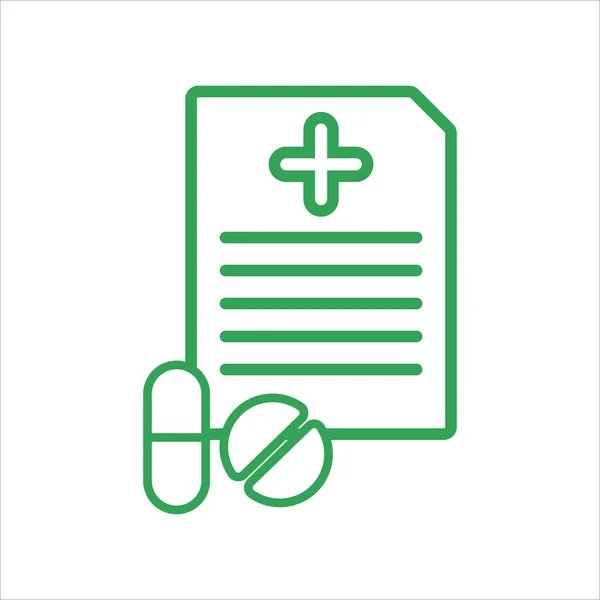 Prescrizione Farmaci Icona Vettore Illustrazione Simbolo — Vettoriale Stock