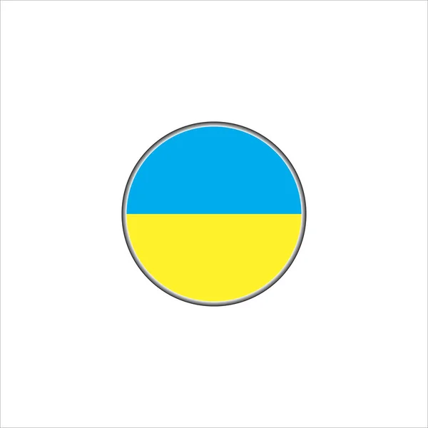 Flagge Der Ukraine Symbol Vektor Illustration Symbol — Stockvektor
