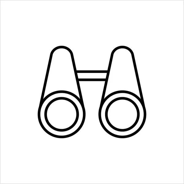 Binoculares Icono Vector Símbolo Ilustración — Vector de stock
