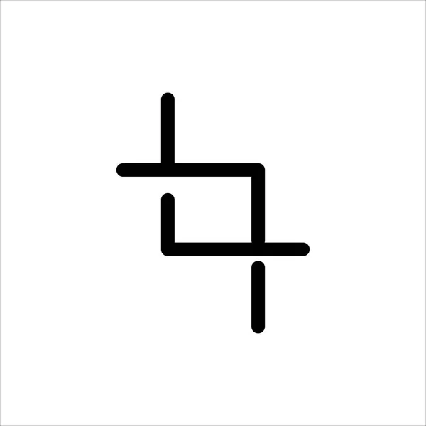 Symbol Zobrazení Vektoru Oříznutí — Stockový vektor