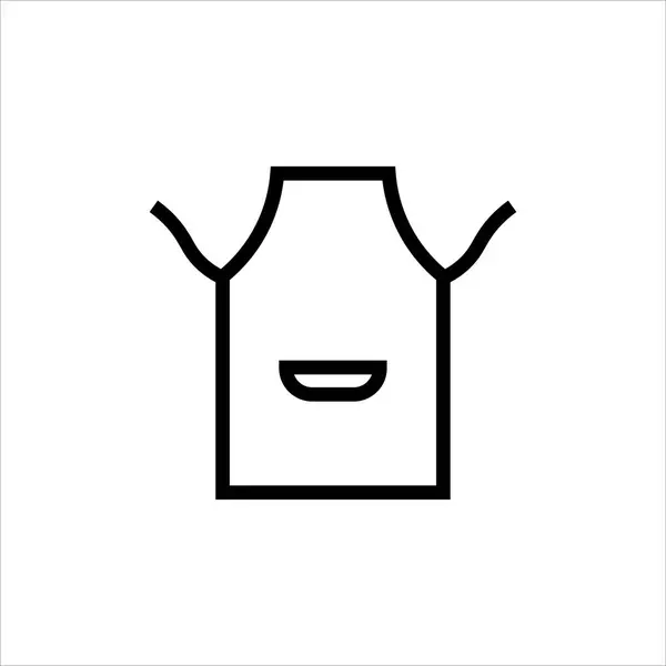 Delantal Icono Vector Símbolo Ilustración — Vector de stock