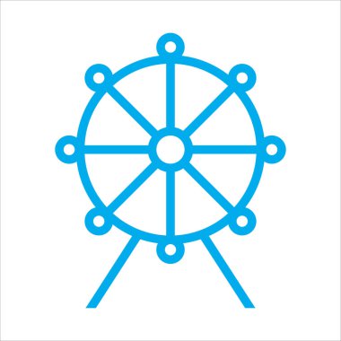 Dönme dolap ikonu vektör illüstrasyon sembolü