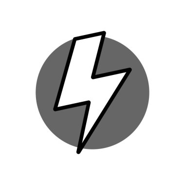 Şimşek simgesi vektör resmetme sembolü