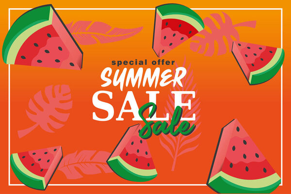 Символ векторной иллюстрации для летней продажи