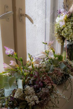 Pencere kenarında dekoratif bitkiler 