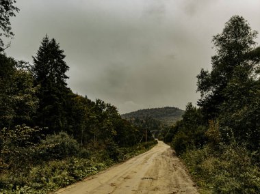 Dağın eteğine kadar uzun bir yol var.