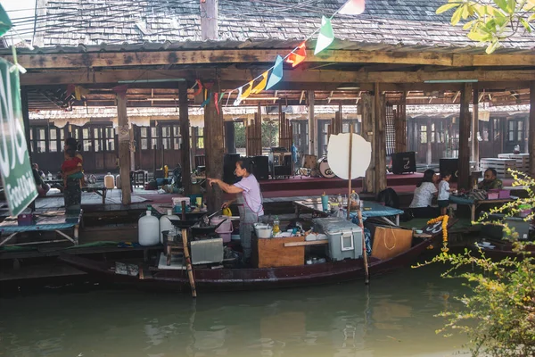 Pattaya Thailand Dezember 2022 Pattaya Floating Market Das Boot Steht — Stockfoto