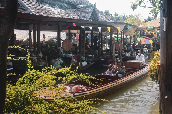 Mercado Flotante Ciudad Pattaya Tailandia — Foto de Stock