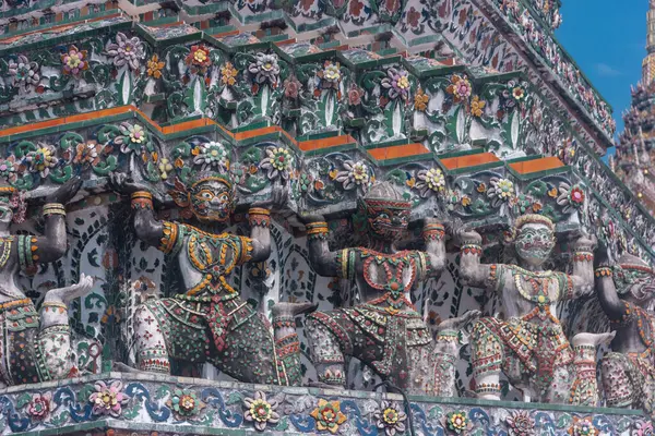 Detail Photo Wat Arun Bangkok Thailand December 2022 Temple Dawn — Stock Photo, Image
