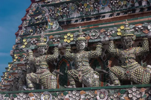 Detail Photo Wat Arun Bangkok Thailand December 2022 Temple Dawn — Stock Photo, Image