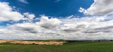 Summer countryside with clouds
