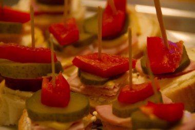 Detail of a canapes.