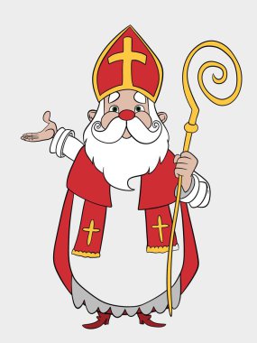Illustration of Saint Nicholas vector