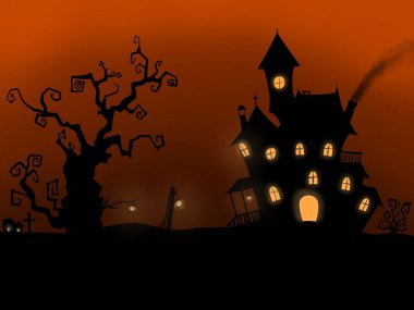 Cadılar Bayramı şatosunun resmi