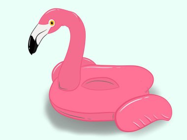 Illustration of Inflatable flamingo