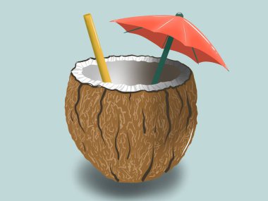 Illustration of Coconut drink