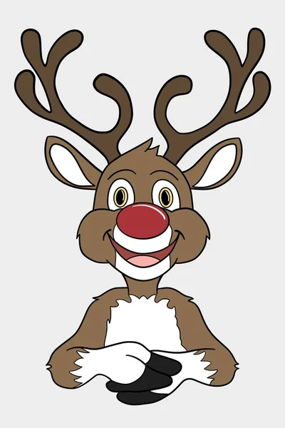 Illustration Christmas Reindeer — Stock Vector