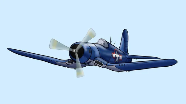 Ilustración Ww2 Warplane — Vector de stock