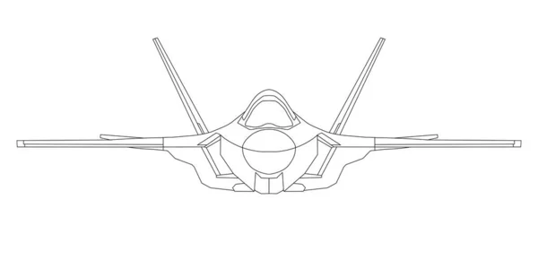 Ilustrace Vektoru Stíhacího Pilota Jet — Stockový vektor