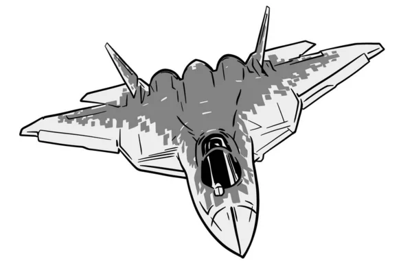 Ilustrace Vektoru Stíhacího Pilota Jet — Stockový vektor