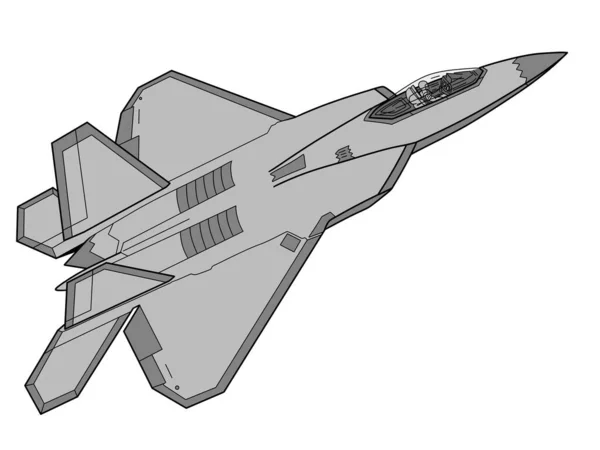 Illustration Jet Fighter Vector — Stock Vector