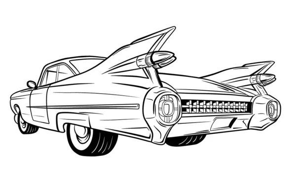 Ілюстрація Вінтажного Вектора Автомобіля — стоковий вектор
