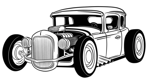 Ilustração Vetor Carro Vintage — Vetor de Stock