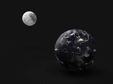 Yeryüzü ve ay onun etrafını sarar. Geceyi üç boyutlu yapar.