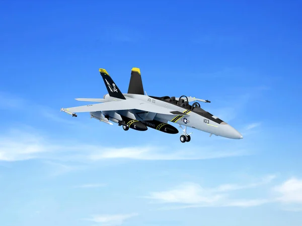 リスクの3Dレンダリング戦闘機 — ストック写真