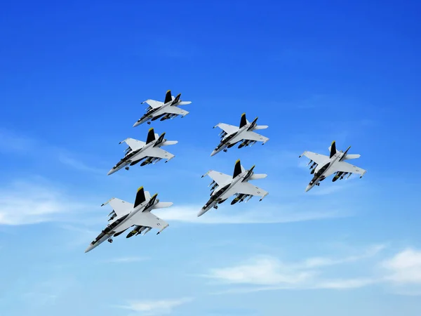Render Aviones Combate Cielo Ataque Aéreo — Foto de Stock