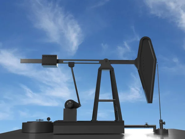 3Dレンダリング油ポンプ石油生産エネルギー危機制裁油 — ストック写真