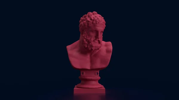 Rendere Rosso Busto Uomo Antic Fondo Nero — Foto Stock