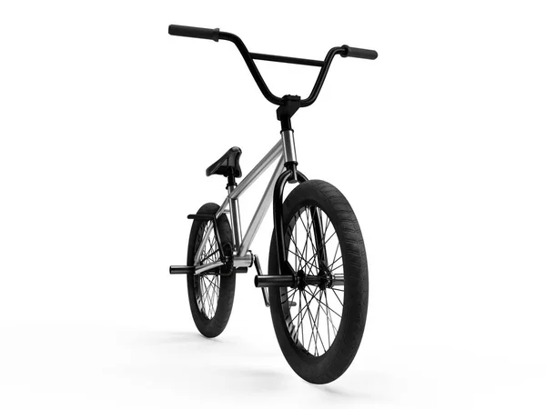 3DレンダリングBmx黒のスタントバイク白い背景に — ストック写真
