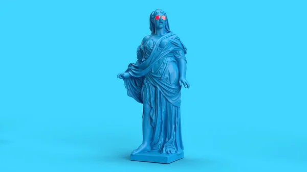 Pełnowymiarowy Posąg Przerażonej Kobiety — Zdjęcie stockowe