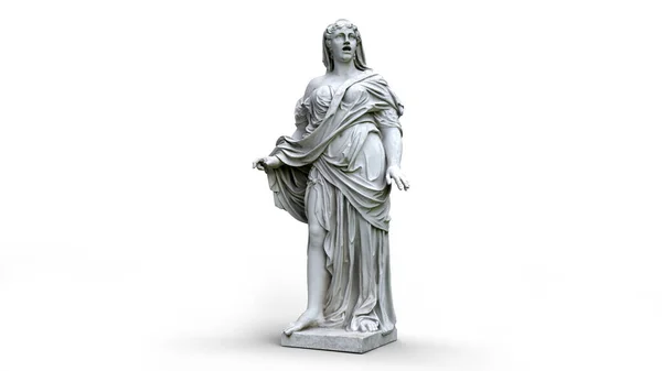Representa Una Estatua Emocional Una Mujer Con Boca Abierta Sobre — Foto de Stock