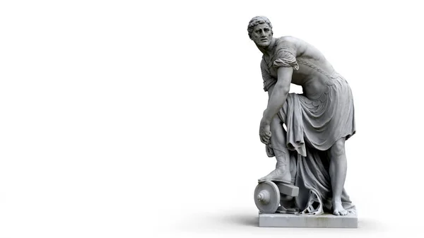 Renderizar Estatua Roma Hormigón Emoji Antic — Foto de Stock