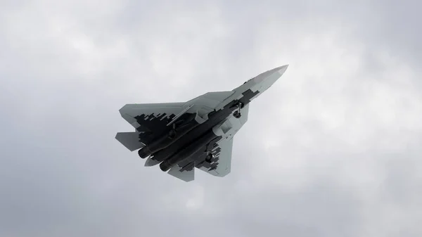 Render Super Fighter Sík Felhős Háború Ukrajna Oroszország Légi Közlekedés — Stock Fotó