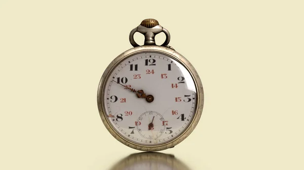 Renderizar Reloj Oro Antiguo Bacgroun Concepto Tiempo —  Fotos de Stock