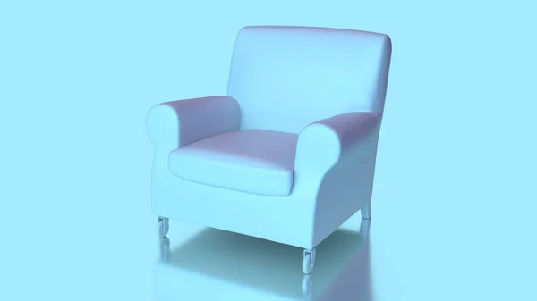 Καθιστούν Μπλε Ροζ Πολυθρόνα Έπιπλα — Φωτογραφία Αρχείου