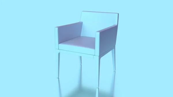Renderizar Cadeira Plástico Rosa Azul Quatro Pernas Armação Moderna Metal — Fotografia de Stock