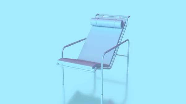Renderizar Cadeira Plástico Rosa Azul Quatro Pernas Armação Moderna Metal — Fotografia de Stock
