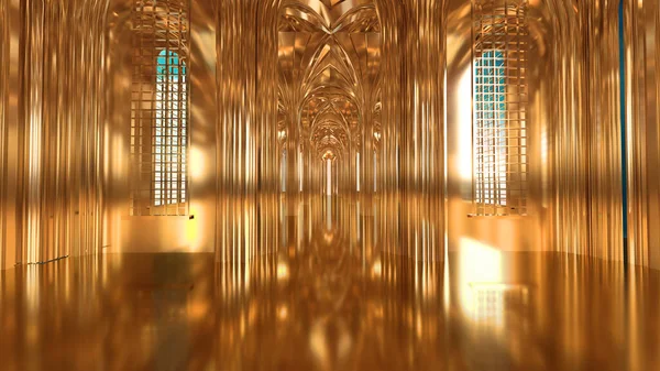 Gotik Altından Yapılmış Zengin Lüks — Stok fotoğraf